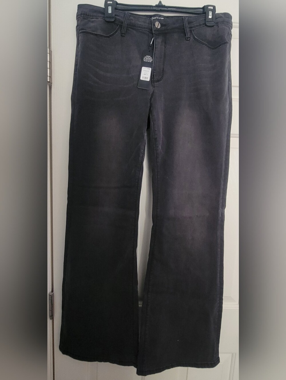 Fashion Nova Black Wide-Leg Flare Jeans